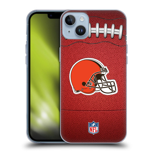 NFL Cleveland Browns Graphics Football Soft Gel Case for Apple iPhone 14 Plus