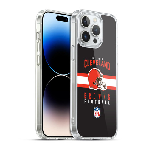 NFL Cleveland Browns Graphics Helmet Typography Soft Gel Case for Apple iPhone 14 Pro Max & MagSafe