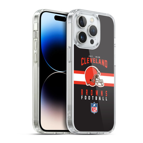 NFL Cleveland Browns Graphics Helmet Typography Soft Gel Case for Apple iPhone 14 Pro & MagSafe