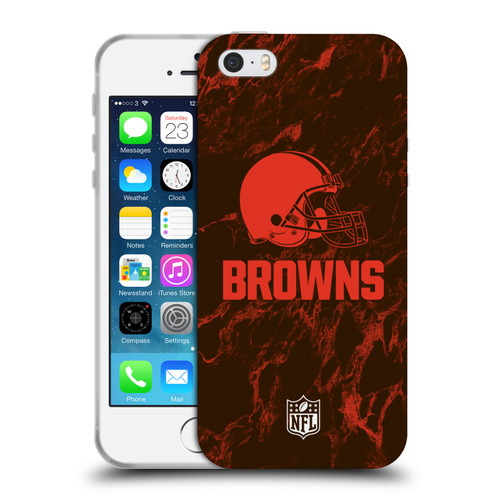 NFL Cleveland Browns Graphics Coloured Marble Soft Gel Case for Apple iPhone 5 / 5s / iPhone SE 2016