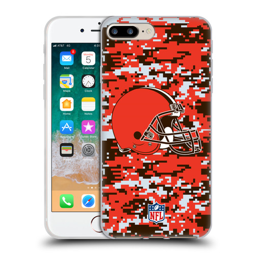 NFL Cleveland Browns Graphics Digital Camouflage Soft Gel Case for Apple iPhone 7 Plus / iPhone 8 Plus
