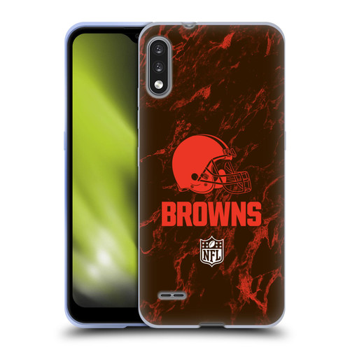 NFL Cleveland Browns Graphics Coloured Marble Soft Gel Case for LG K22