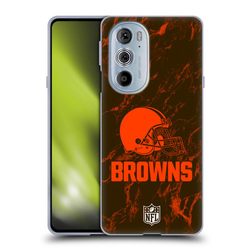 NFL Cleveland Browns Graphics Coloured Marble Soft Gel Case for Motorola Edge X30