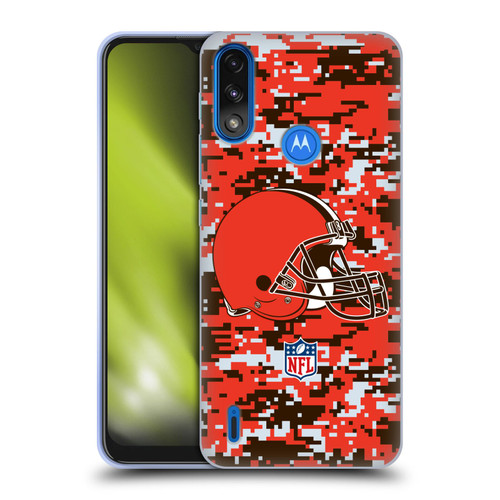 NFL Cleveland Browns Graphics Digital Camouflage Soft Gel Case for Motorola Moto E7 Power / Moto E7i Power