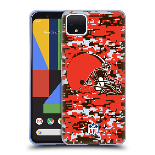 NFL Cleveland Browns Graphics Digital Camouflage Soft Gel Case for Google Pixel 4 XL