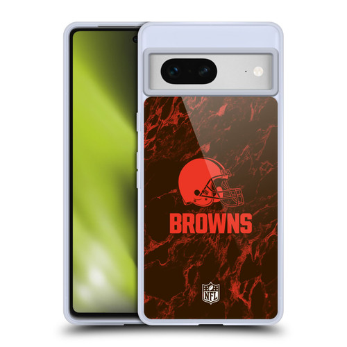 NFL Cleveland Browns Graphics Coloured Marble Soft Gel Case for Google Pixel 7
