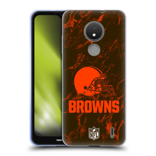 NFL Cleveland Browns Graphics Coloured Marble Soft Gel Case for Nokia C21