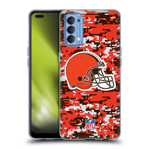 NFL Cleveland Browns Graphics Digital Camouflage Soft Gel Case for OPPO Reno 4 5G