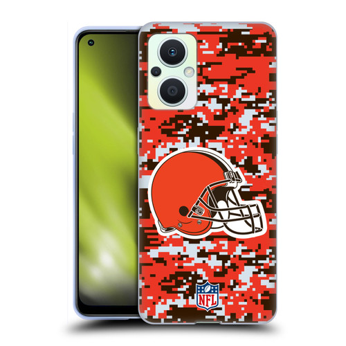 NFL Cleveland Browns Graphics Digital Camouflage Soft Gel Case for OPPO Reno8 Lite