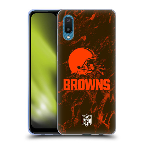 NFL Cleveland Browns Graphics Coloured Marble Soft Gel Case for Samsung Galaxy A02/M02 (2021)