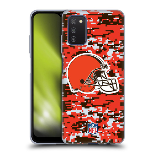 NFL Cleveland Browns Graphics Digital Camouflage Soft Gel Case for Samsung Galaxy A03s (2021)