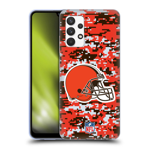 NFL Cleveland Browns Graphics Digital Camouflage Soft Gel Case for Samsung Galaxy A32 (2021)