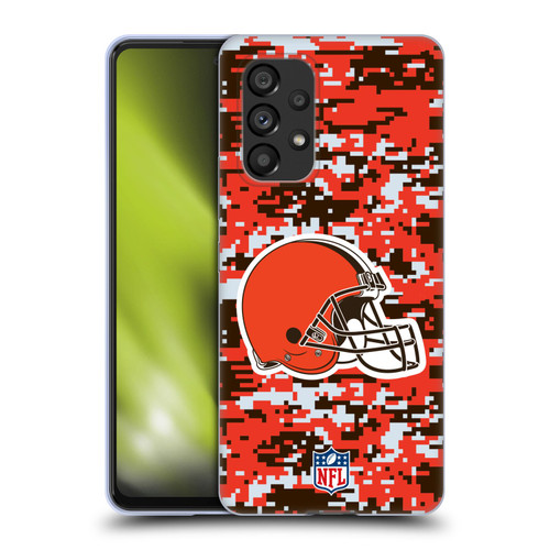 NFL Cleveland Browns Graphics Digital Camouflage Soft Gel Case for Samsung Galaxy A53 5G (2022)