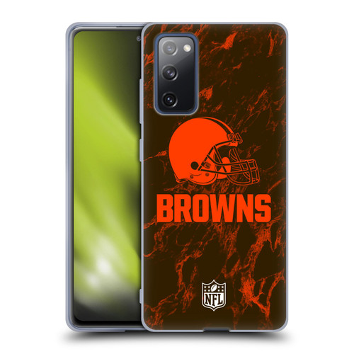 NFL Cleveland Browns Graphics Coloured Marble Soft Gel Case for Samsung Galaxy S20 FE / 5G