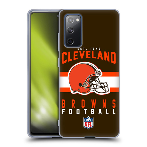 NFL Cleveland Browns Graphics Helmet Typography Soft Gel Case for Samsung Galaxy S20 FE / 5G
