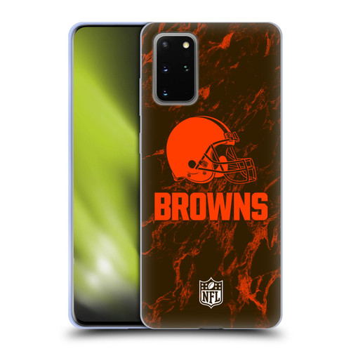 NFL Cleveland Browns Graphics Coloured Marble Soft Gel Case for Samsung Galaxy S20+ / S20+ 5G