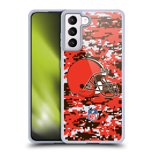 NFL Cleveland Browns Graphics Digital Camouflage Soft Gel Case for Samsung Galaxy S21+ 5G