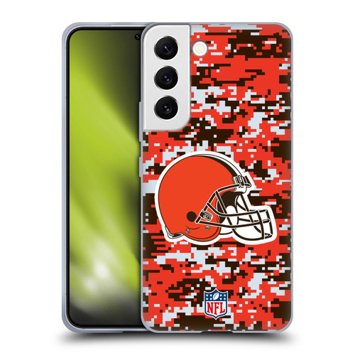 NFL Cleveland Browns Graphics Digital Camouflage Soft Gel Case for Samsung Galaxy S22 5G