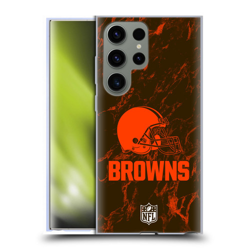 NFL Cleveland Browns Graphics Coloured Marble Soft Gel Case for Samsung Galaxy S23 Ultra 5G