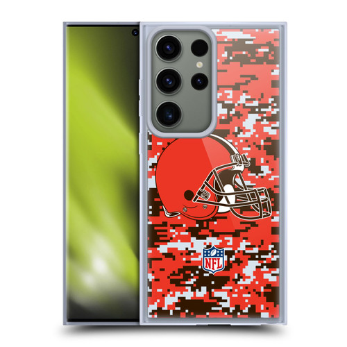 NFL Cleveland Browns Graphics Digital Camouflage Soft Gel Case for Samsung Galaxy S23 Ultra 5G