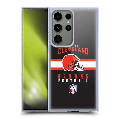 NFL Cleveland Browns Graphics Helmet Typography Soft Gel Case for Samsung Galaxy S23 Ultra 5G
