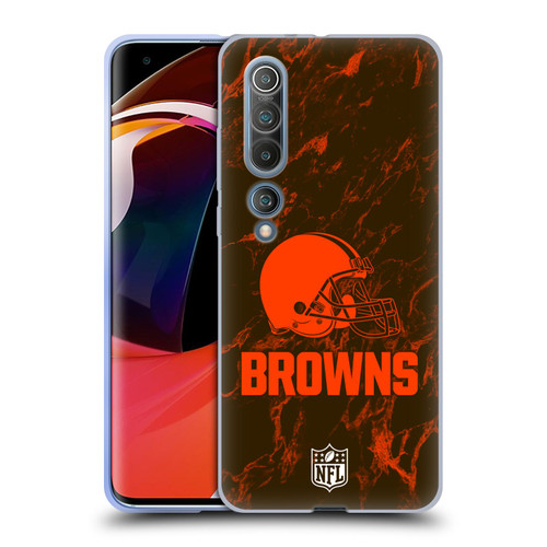 NFL Cleveland Browns Graphics Coloured Marble Soft Gel Case for Xiaomi Mi 10 5G / Mi 10 Pro 5G