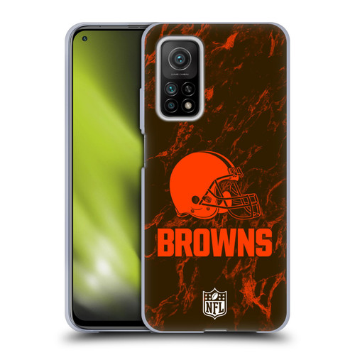 NFL Cleveland Browns Graphics Coloured Marble Soft Gel Case for Xiaomi Mi 10T 5G