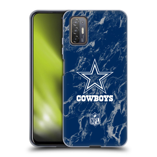 NFL Dallas Cowboys Graphics Coloured Marble Soft Gel Case for HTC Desire 21 Pro 5G
