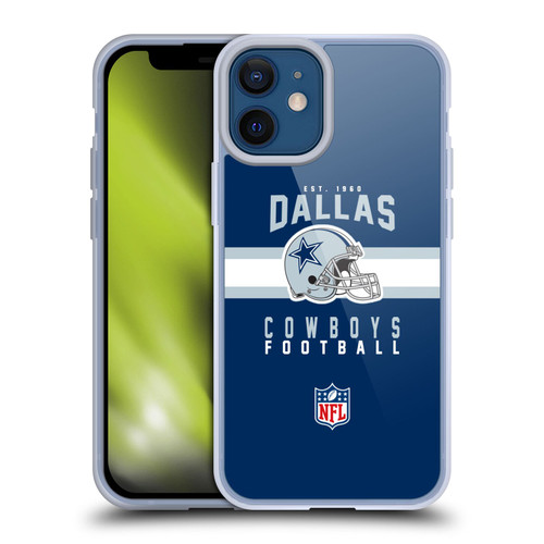 NFL Dallas Cowboys Graphics Helmet Typography Soft Gel Case for Apple iPhone 12 Mini