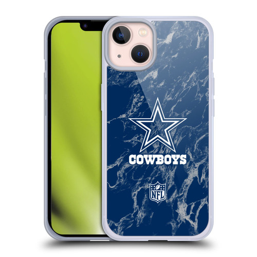 NFL Dallas Cowboys Graphics Coloured Marble Soft Gel Case for Apple iPhone 13