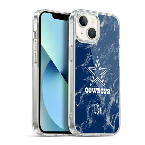 NFL Dallas Cowboys Graphics Coloured Marble Soft Gel Case for Apple iPhone 13