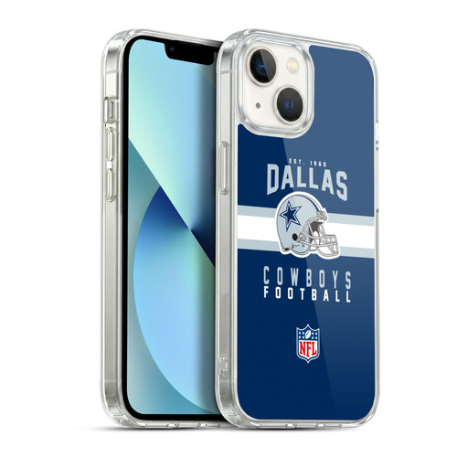 NFL Dallas Cowboys Graphics Helmet Typography Soft Gel Case for Apple iPhone 13