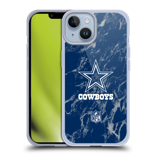NFL Dallas Cowboys Graphics Coloured Marble Soft Gel Case for Apple iPhone 14