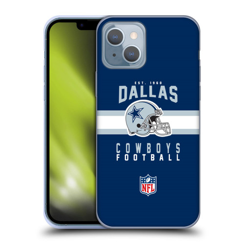 NFL Dallas Cowboys Graphics Helmet Typography Soft Gel Case for Apple iPhone 14