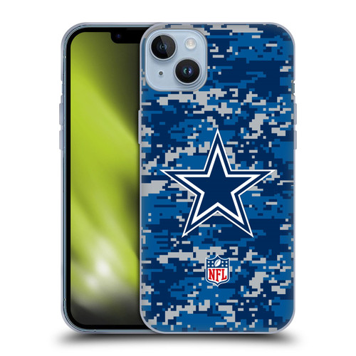 NFL Dallas Cowboys Graphics Digital Camouflage Soft Gel Case for Apple iPhone 14 Plus