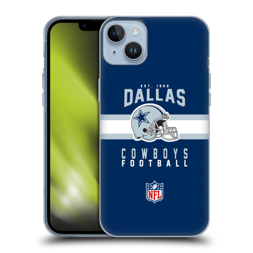 NFL Dallas Cowboys Graphics Helmet Typography Soft Gel Case for Apple iPhone 14 Plus