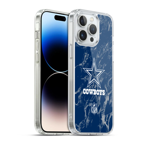 NFL Dallas Cowboys Graphics Coloured Marble Soft Gel Case for Apple iPhone 14 Pro Max & MagSafe