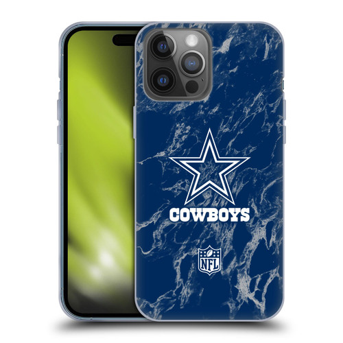 NFL Dallas Cowboys Graphics Coloured Marble Soft Gel Case for Apple iPhone 14 Pro Max