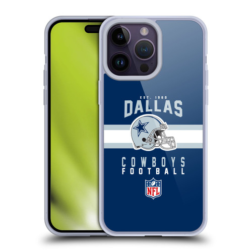 NFL Dallas Cowboys Graphics Helmet Typography Soft Gel Case for Apple iPhone 14 Pro Max