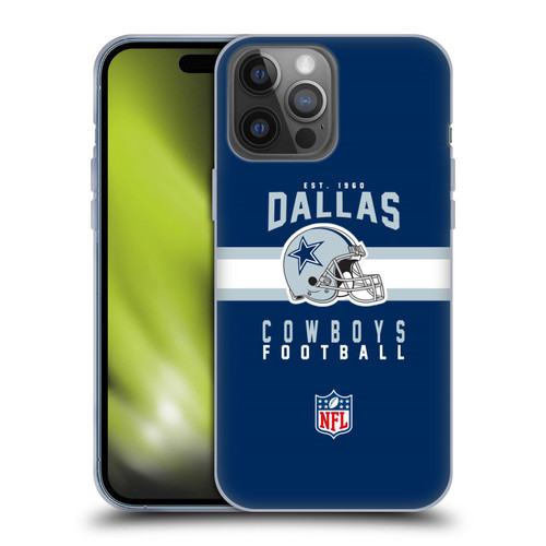 NFL Dallas Cowboys Graphics Helmet Typography Soft Gel Case for Apple iPhone 14 Pro Max