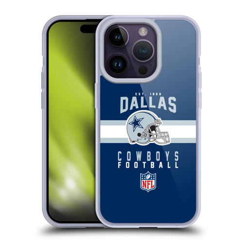 NFL Dallas Cowboys Graphics Helmet Typography Soft Gel Case for Apple iPhone 14 Pro