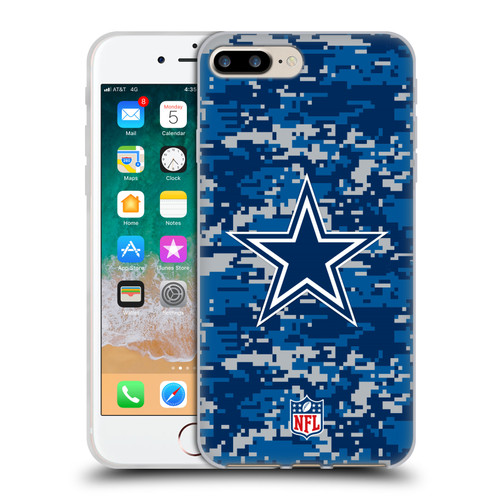 NFL Dallas Cowboys Graphics Digital Camouflage Soft Gel Case for Apple iPhone 7 Plus / iPhone 8 Plus