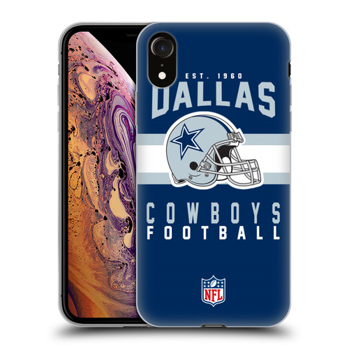NFL Dallas Cowboys Graphics Helmet Typography Soft Gel Case for Apple iPhone XR