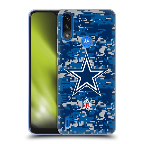 NFL Dallas Cowboys Graphics Digital Camouflage Soft Gel Case for Motorola Moto E7 Power / Moto E7i Power
