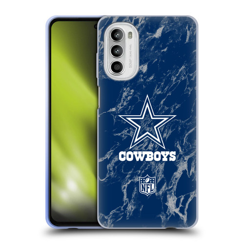 NFL Dallas Cowboys Graphics Coloured Marble Soft Gel Case for Motorola Moto G52