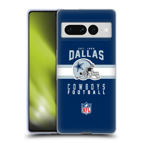 NFL Dallas Cowboys Graphics Helmet Typography Soft Gel Case for Google Pixel 7 Pro