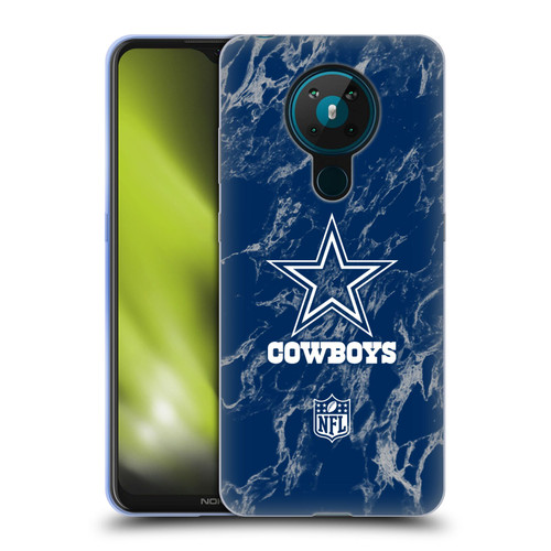 NFL Dallas Cowboys Graphics Coloured Marble Soft Gel Case for Nokia 5.3