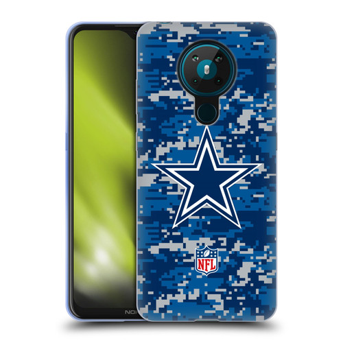 NFL Dallas Cowboys Graphics Digital Camouflage Soft Gel Case for Nokia 5.3