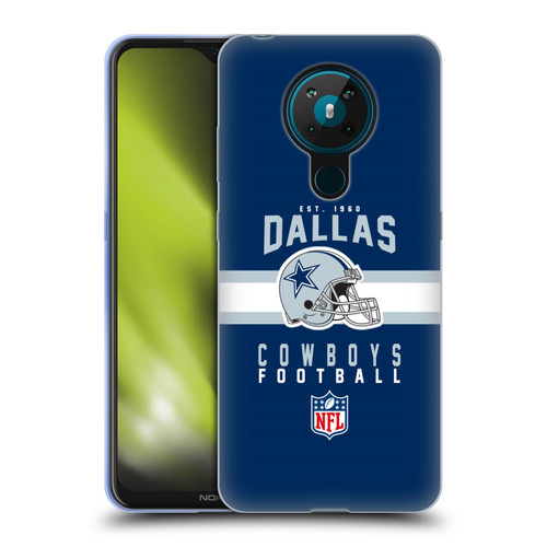 NFL Dallas Cowboys Graphics Helmet Typography Soft Gel Case for Nokia 5.3
