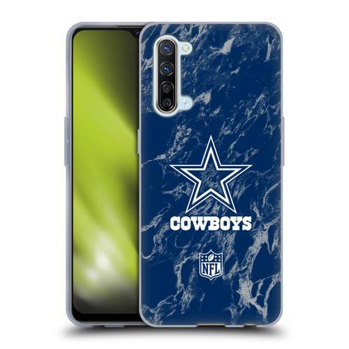 NFL Dallas Cowboys Graphics Coloured Marble Soft Gel Case for OPPO Find X2 Lite 5G